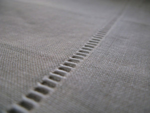 Hemstitch used on a Tablecloth Hemstitch used on a Tablecloth